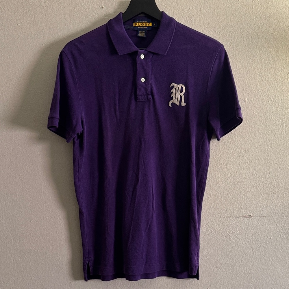 Rugby Ralph Lauren Deep Purple Polo with White Logo